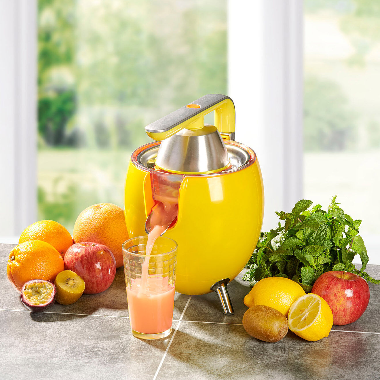 Kitchencook Presse-Agrume électrique jaune - 550 ml