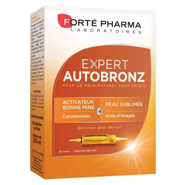 Forté Pharma Expert Autobronzeador Facial e Corporal 20 Ampolas Vitamina E