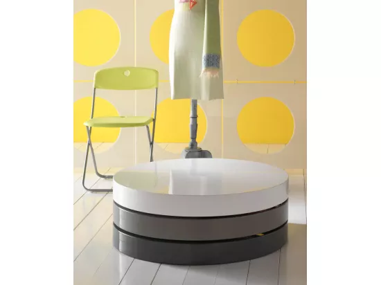 Twist 1 Table basse (90 x 90 x 32h) en MDF Blanc