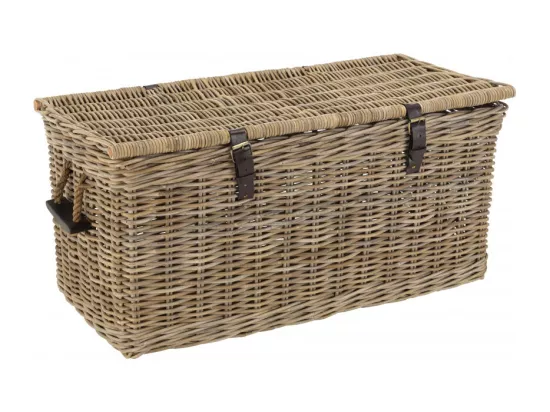 KALLY - Coffre de rangement en kubu naturel 100cm