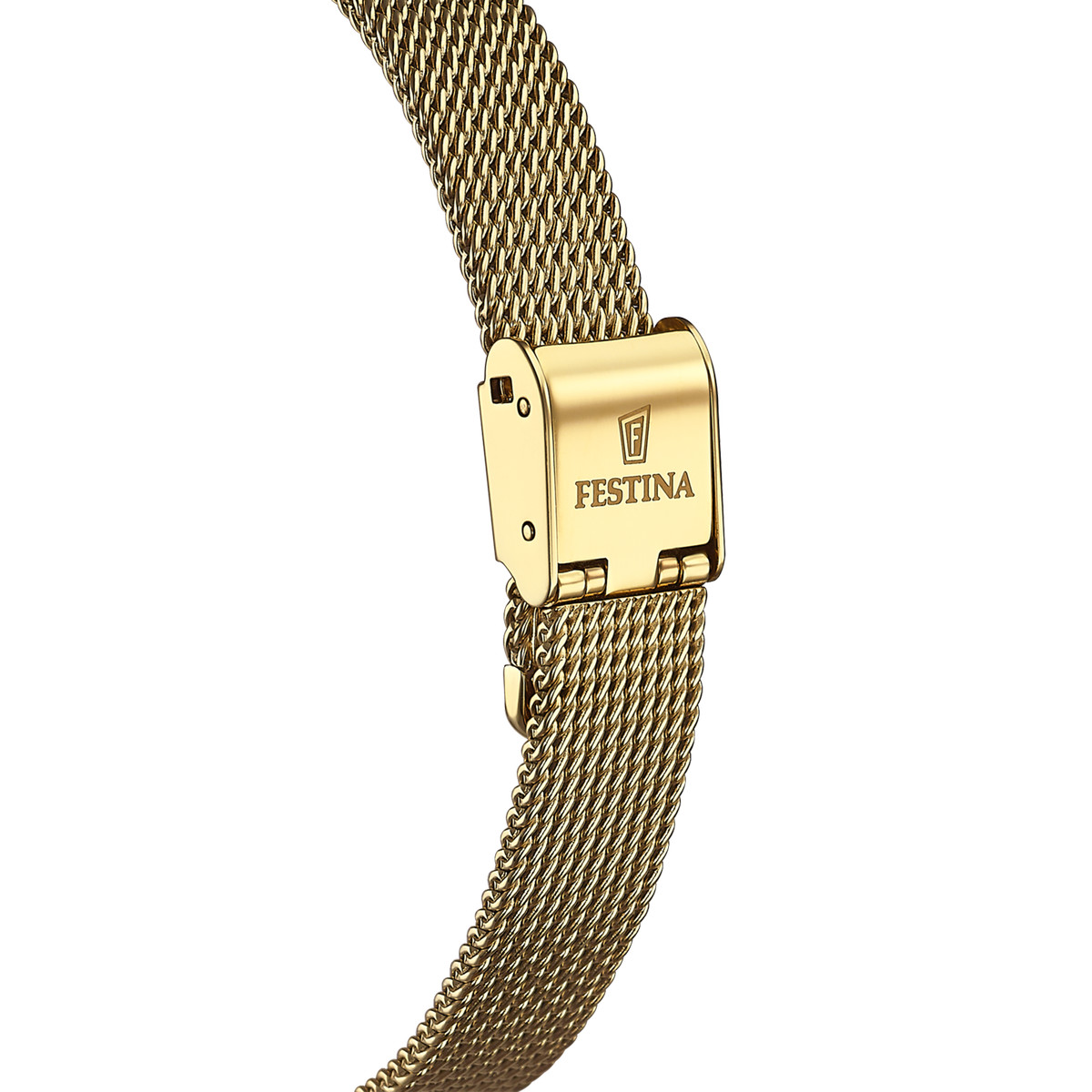 Montre Festina femme acier doré maille milanaise