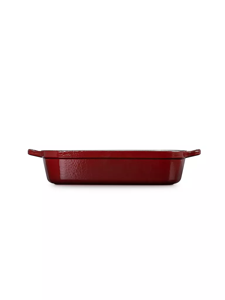 LE CREUSET Gusseisen-Bratreine eckig 33cm SIGNATURE Garnet dunkelrot