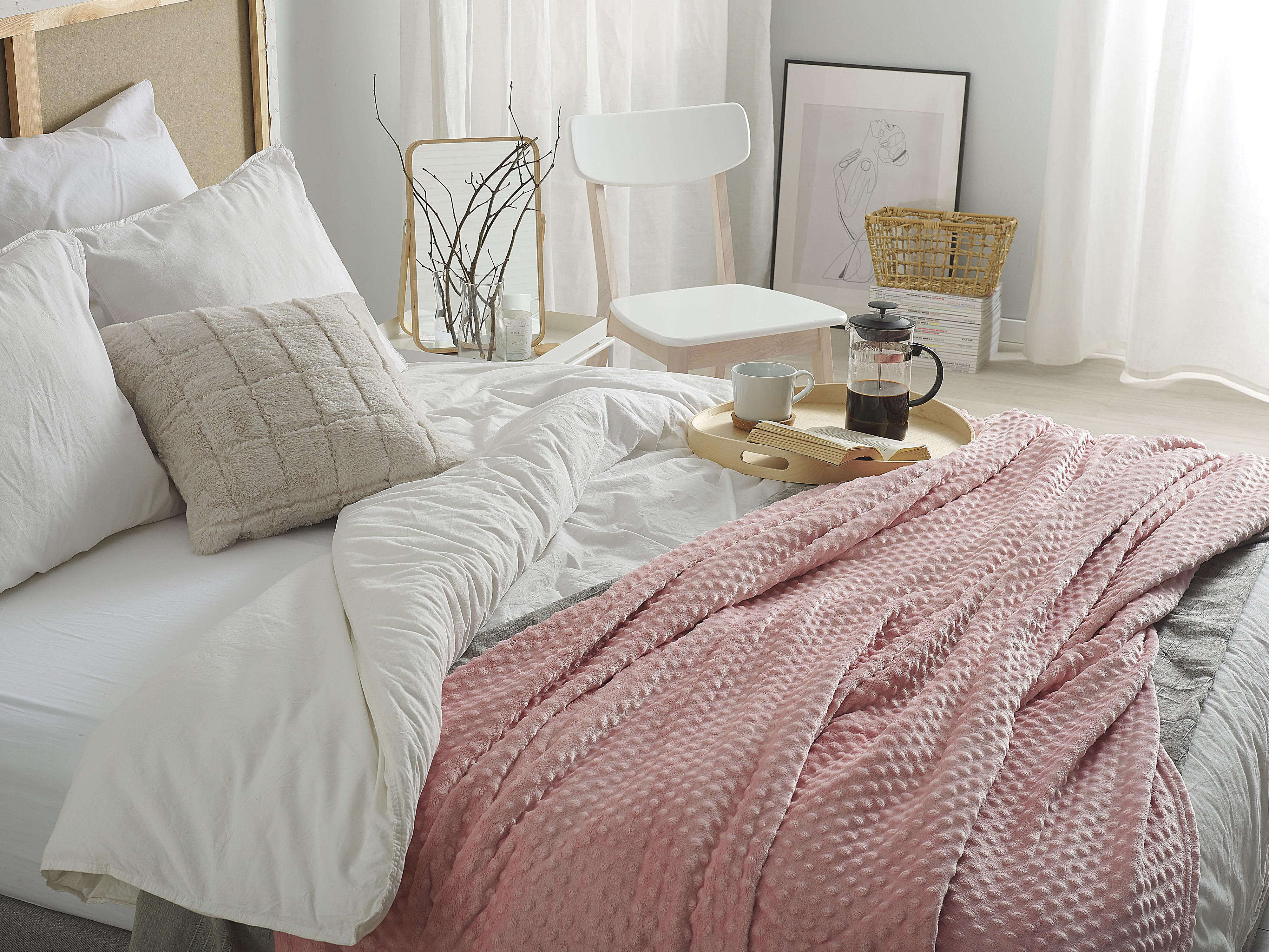 Plaid SAMUR 200 x 220 cm Roze