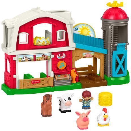 Fisher-Price - Little People - Dierenverzorgingsboerderij - Interactieve Speelset - Inclusief Boerenfiguur en Dieren