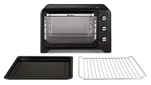 Moulinex Optimo OX484810   Four à convection de 39 L, 6 modes de cuisson avec thermostat jusqu'à 240 ° et minuterie jusqu'à 120 minutes, plaque de cuisson et grilles réversibles, design compact : 127.38: Cuisine et Maison