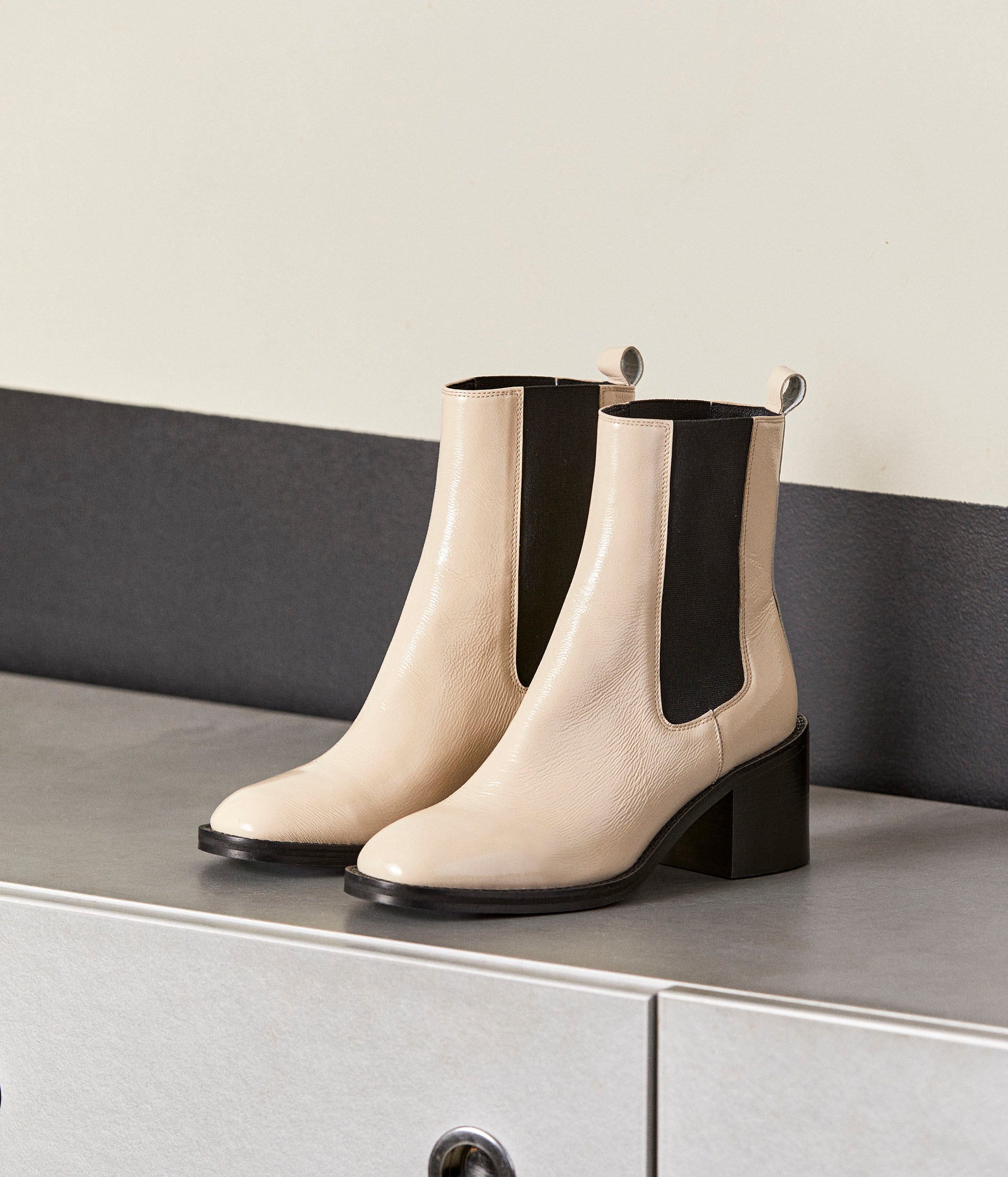 Chelsea boots écru Ophelia