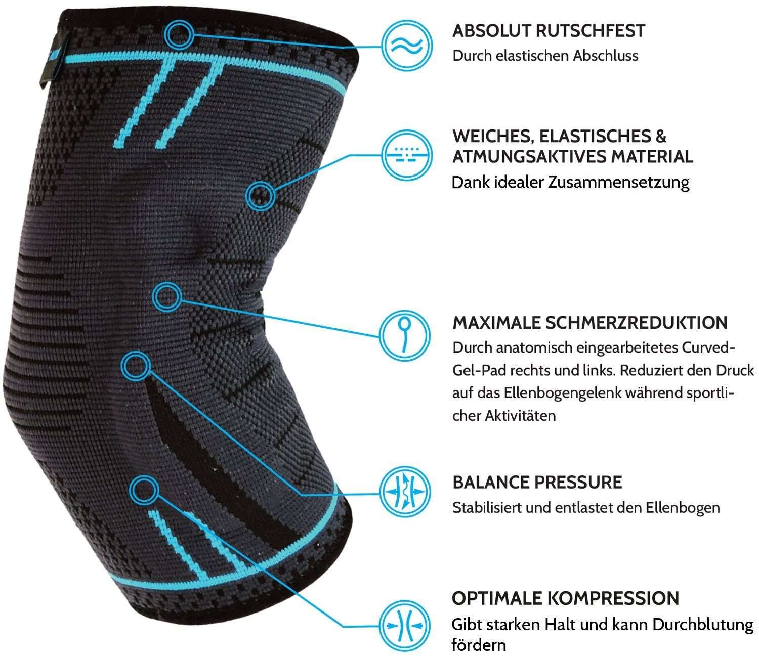 AGILE NOW Ellenbogenbandage Upgraded