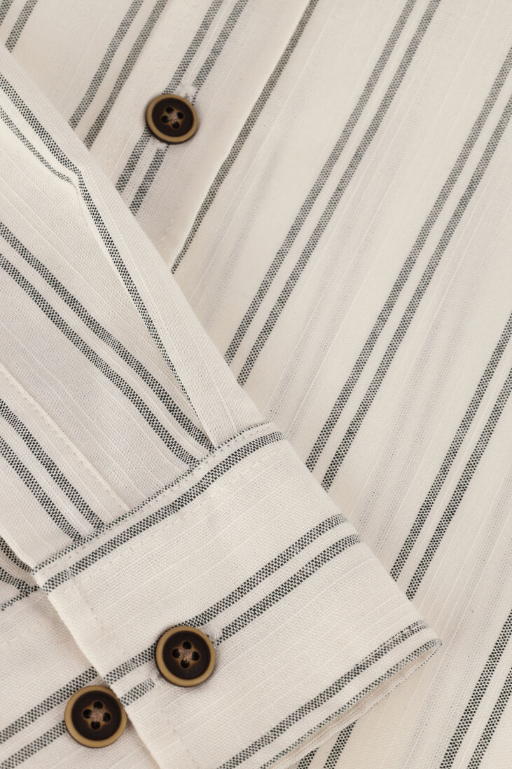 ANERKJENDT gebroken wit anerkjendt casual overhemd akleif l/s double stripe