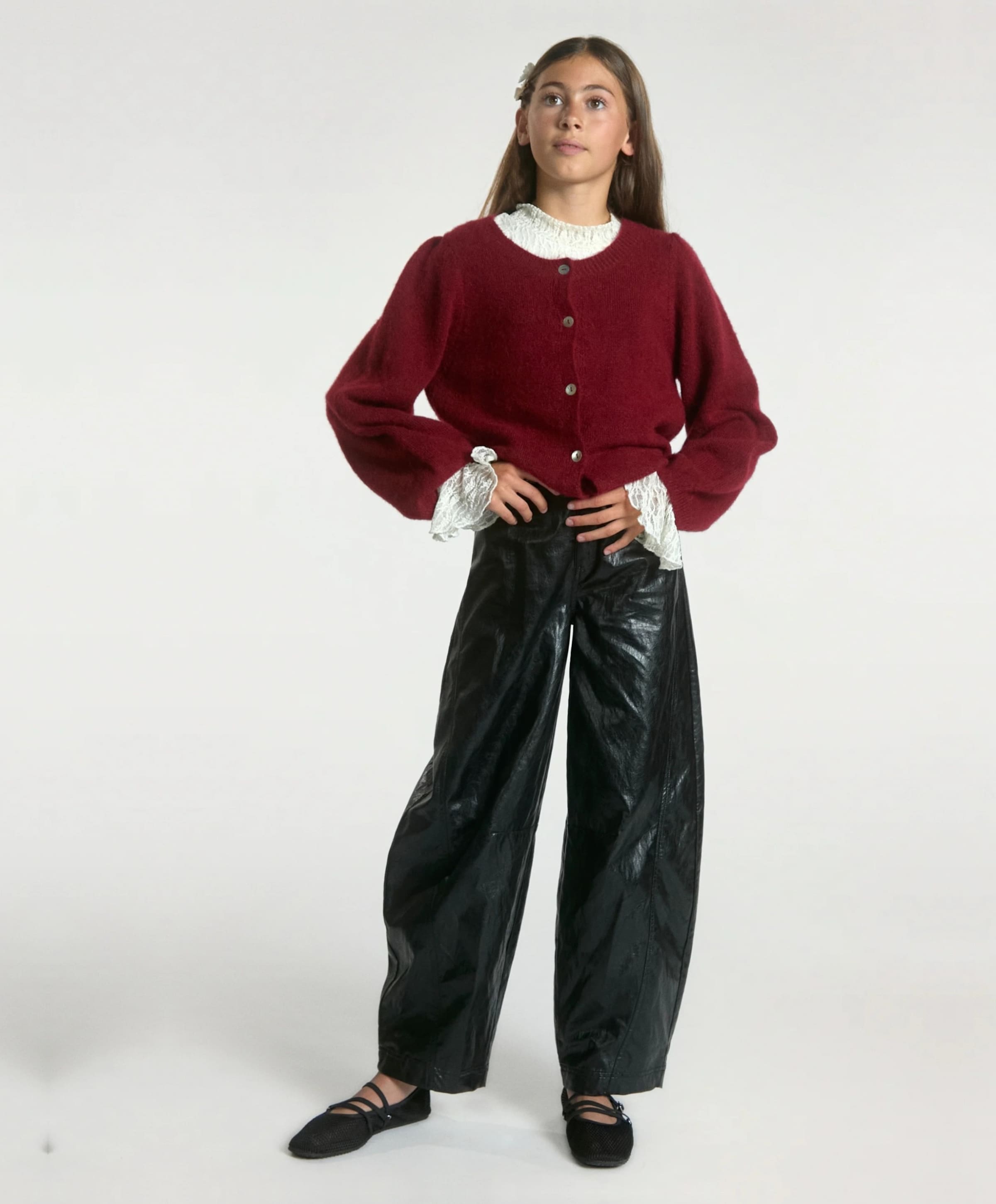 Aaiko Girls QUINN PU PU 621 G meisjes broek zwart