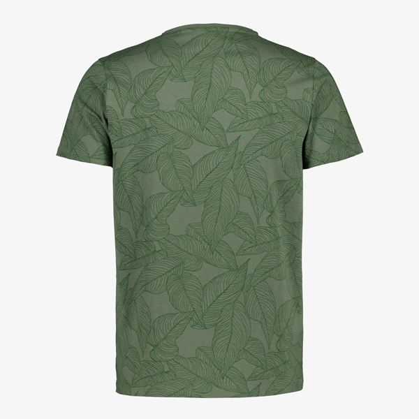 Unsigned heren T-shirt groen met tekstopdruk