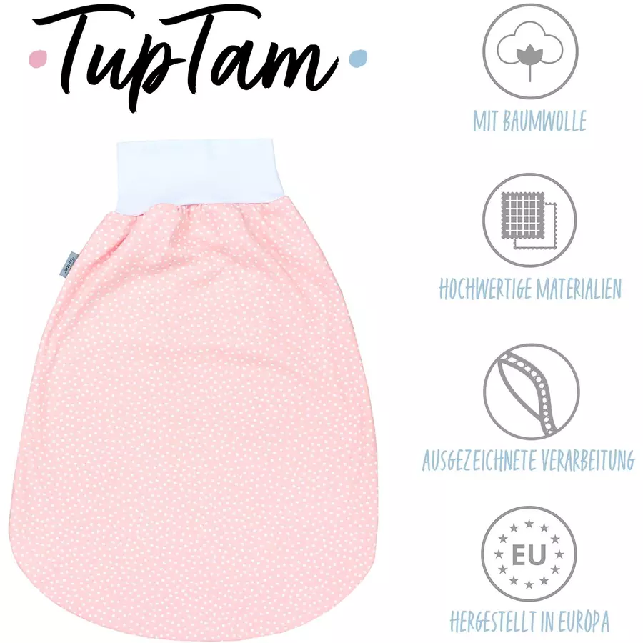 TupTam Baby Strampelsack mit breitem Bund Unwattiert rosa Modell 1