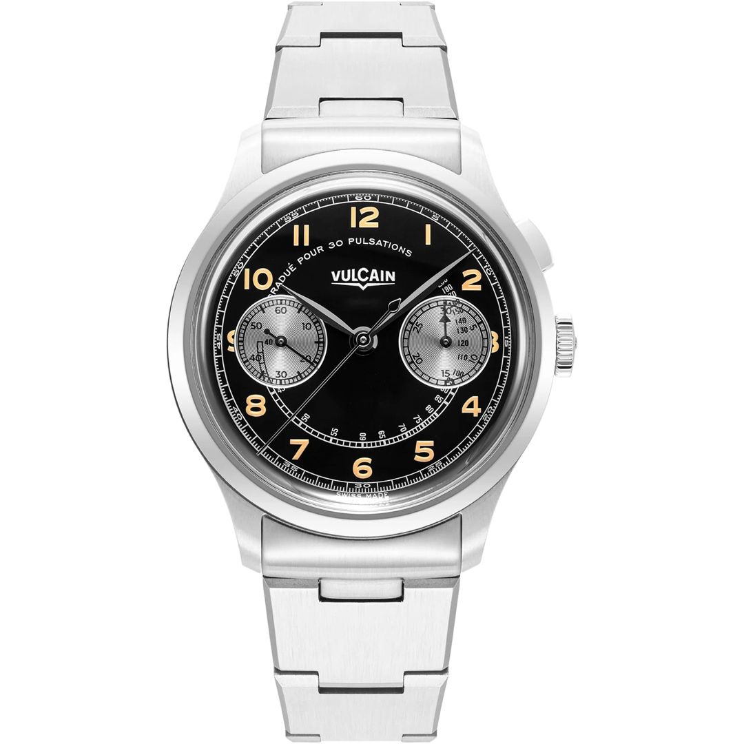 Vulcain Monopusher Heritage Black & White 39mm