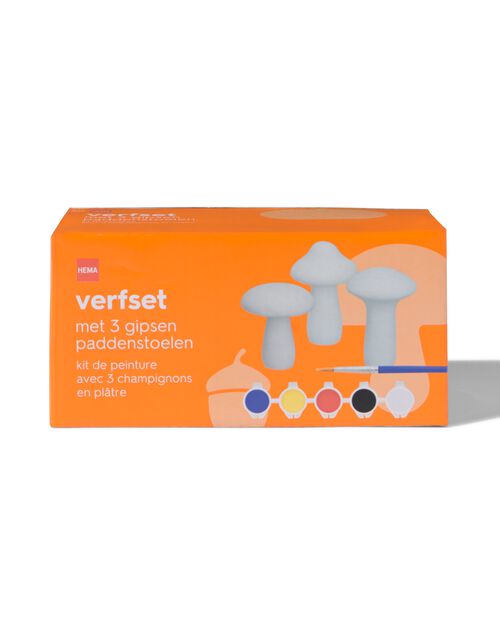 kit de peinture avec 3 champignons en plâtre