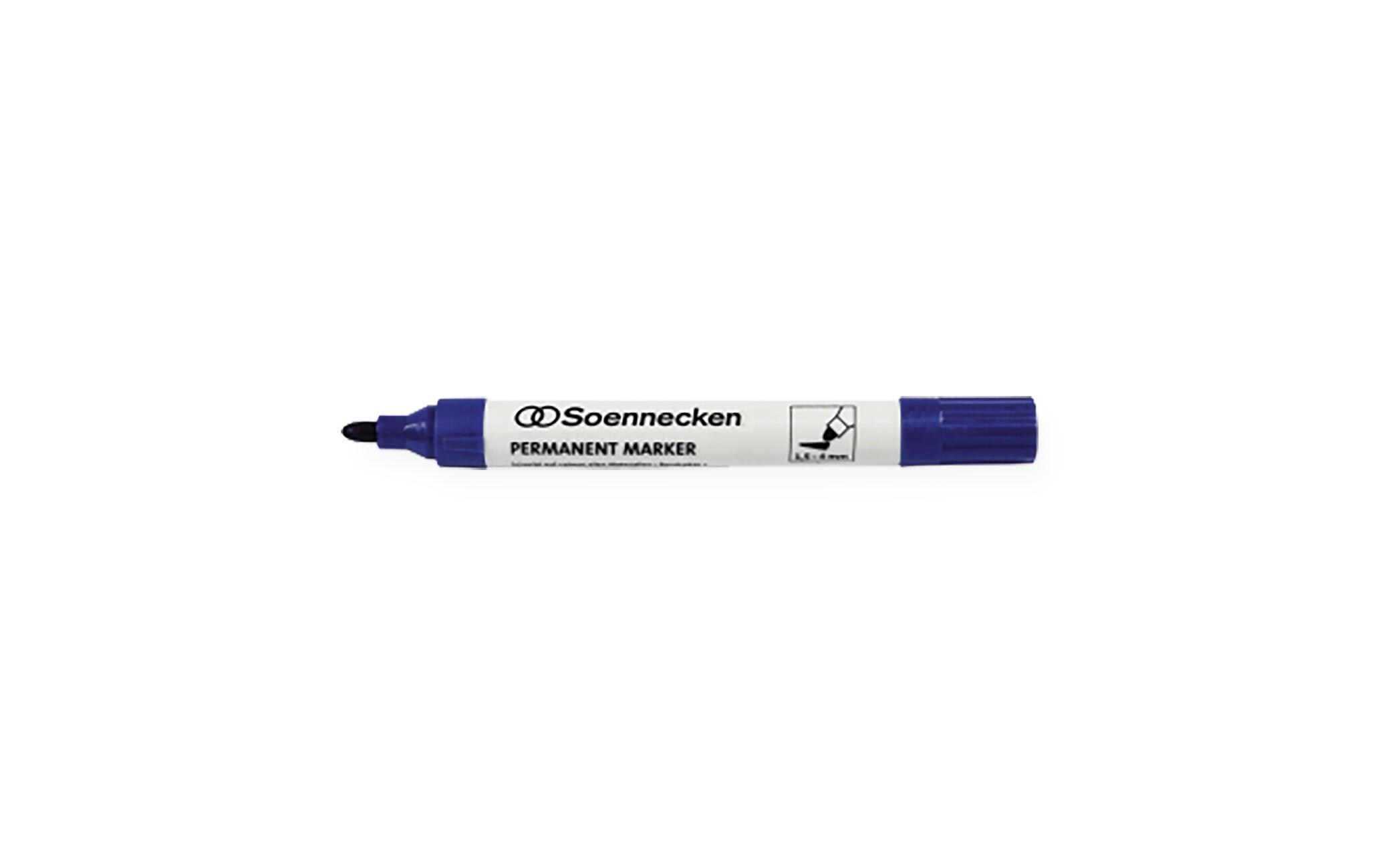 Permanent-Marker Blau, 10 StückPermanentmarker mit Rundspitze