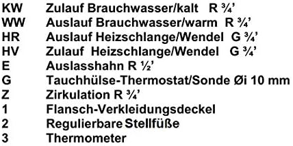 Warmwasserspeicher Unterstellspeicher Boiler mit 1 Wärmetauscher 120 Liter inkl. Magnesiumschutzanode, Ablasshahn, Zirkulation