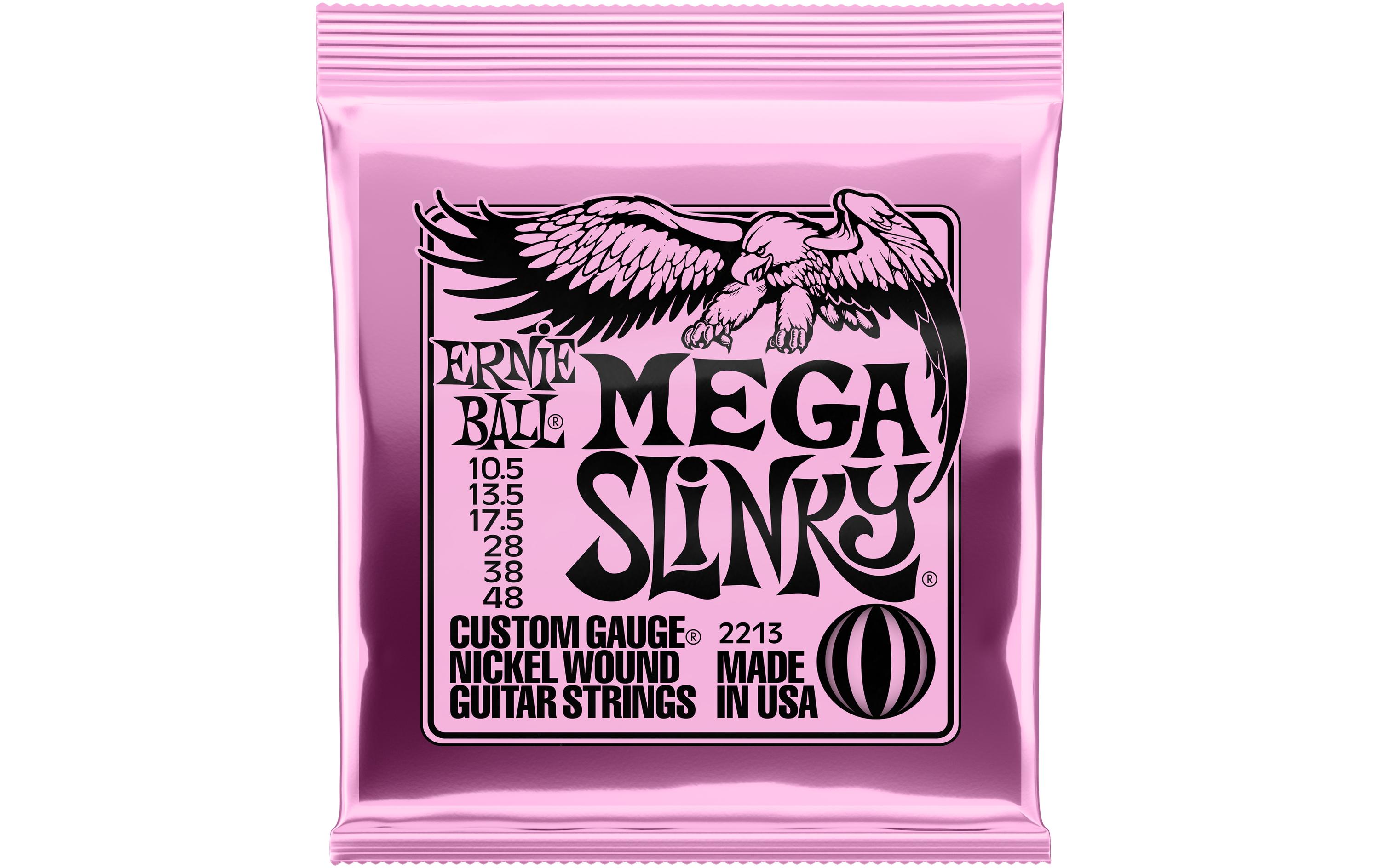 Gitarrensaiten 2213 Slinky Nickel – Mega 10.5 - 48E-Gitarrensaiten aus vernickeltem Stahldraht