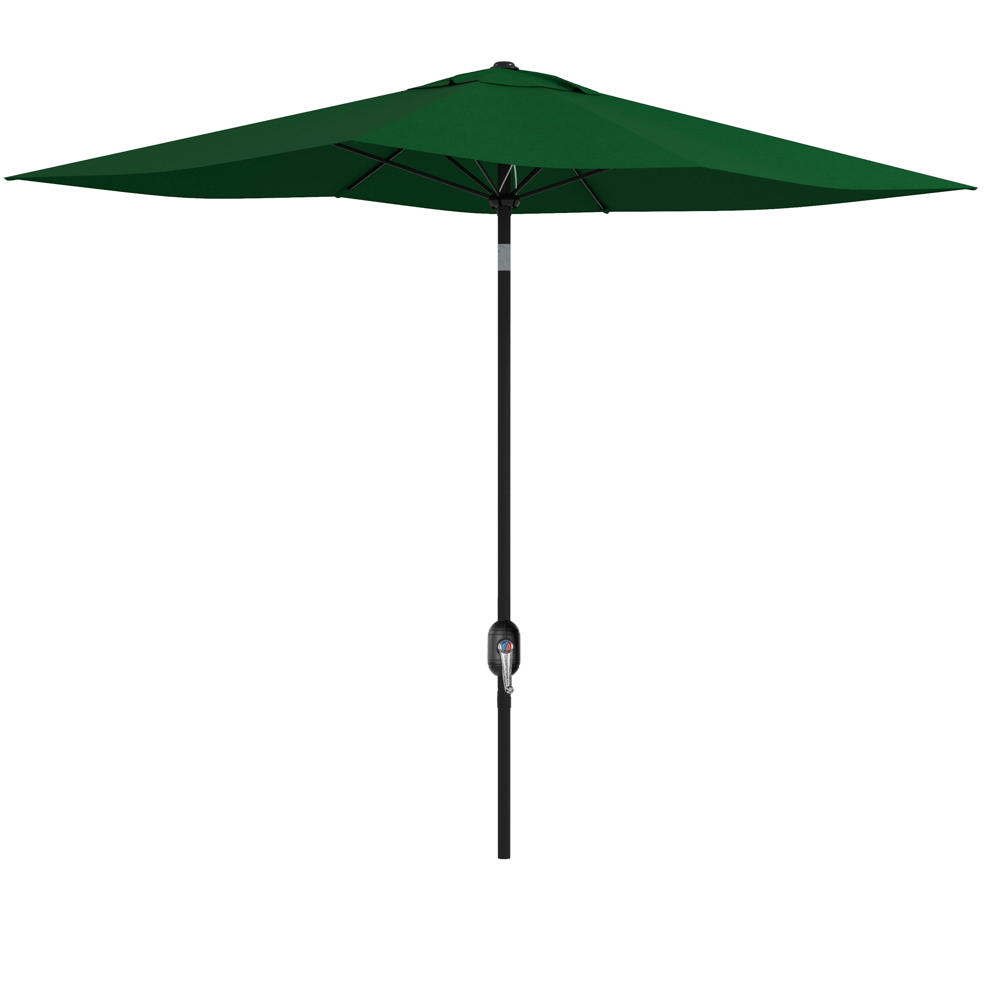Guarda-sol de jardim verde Outsunny