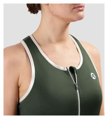 Débardeur Vélo Rogelli Abbey Vert/Sable Femme