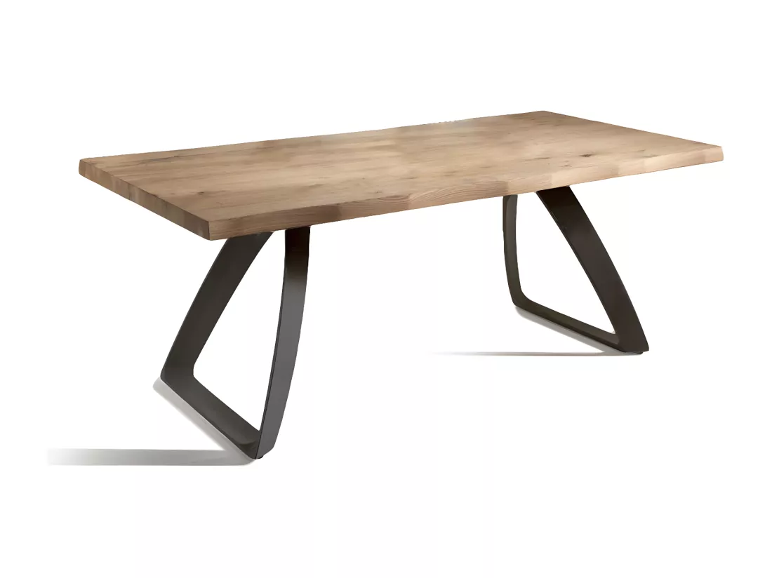 Bridge Table fixe (160 x 90 cm) en placage chêne noir