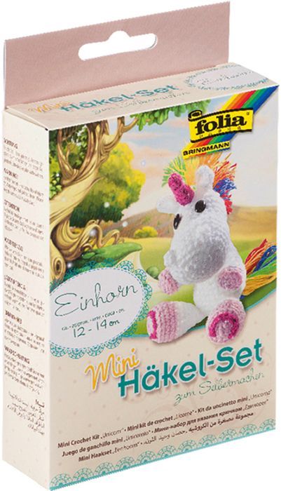 Mini-Häkelset EINHORN in weiß