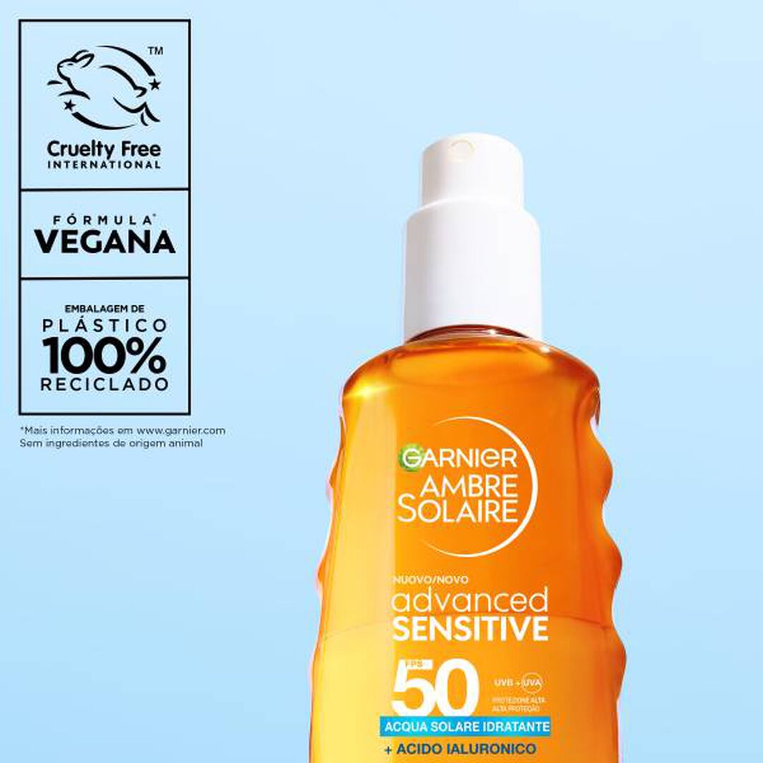 AMBRE SOLAIRE Sensitive Advanced Água Solar Hidratante FPS50 - 150ml