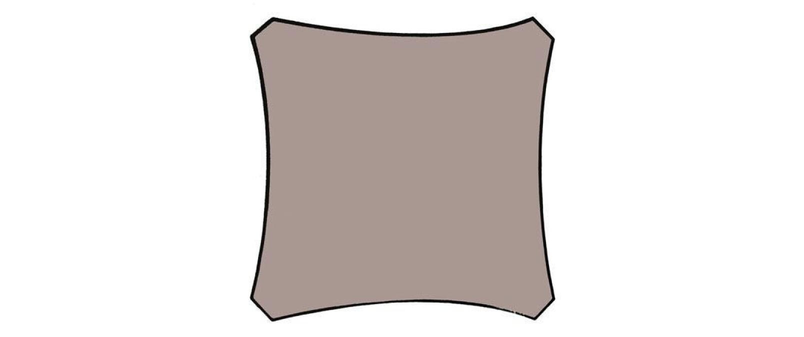 Sonnensegel 360 cm, Quadratisch3,6 x 3,6 m, braungrau