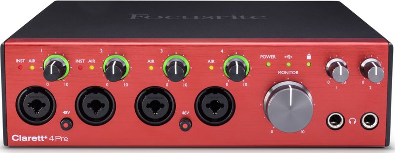 Focusrite Clarett+ 4Pre - Audio Interface - 18 Ingangen - 8 Uitgangen - USB-C