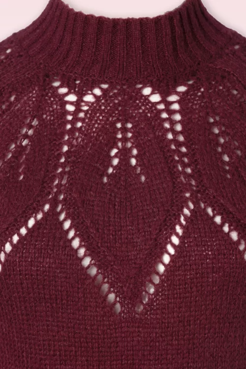 King Louie Joanie Orcia Raglan top in cabernet rood