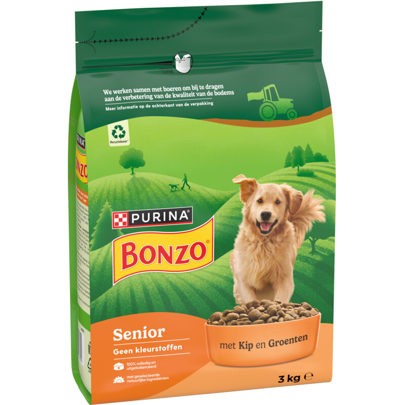 Bonzo Senior met kip en groenten