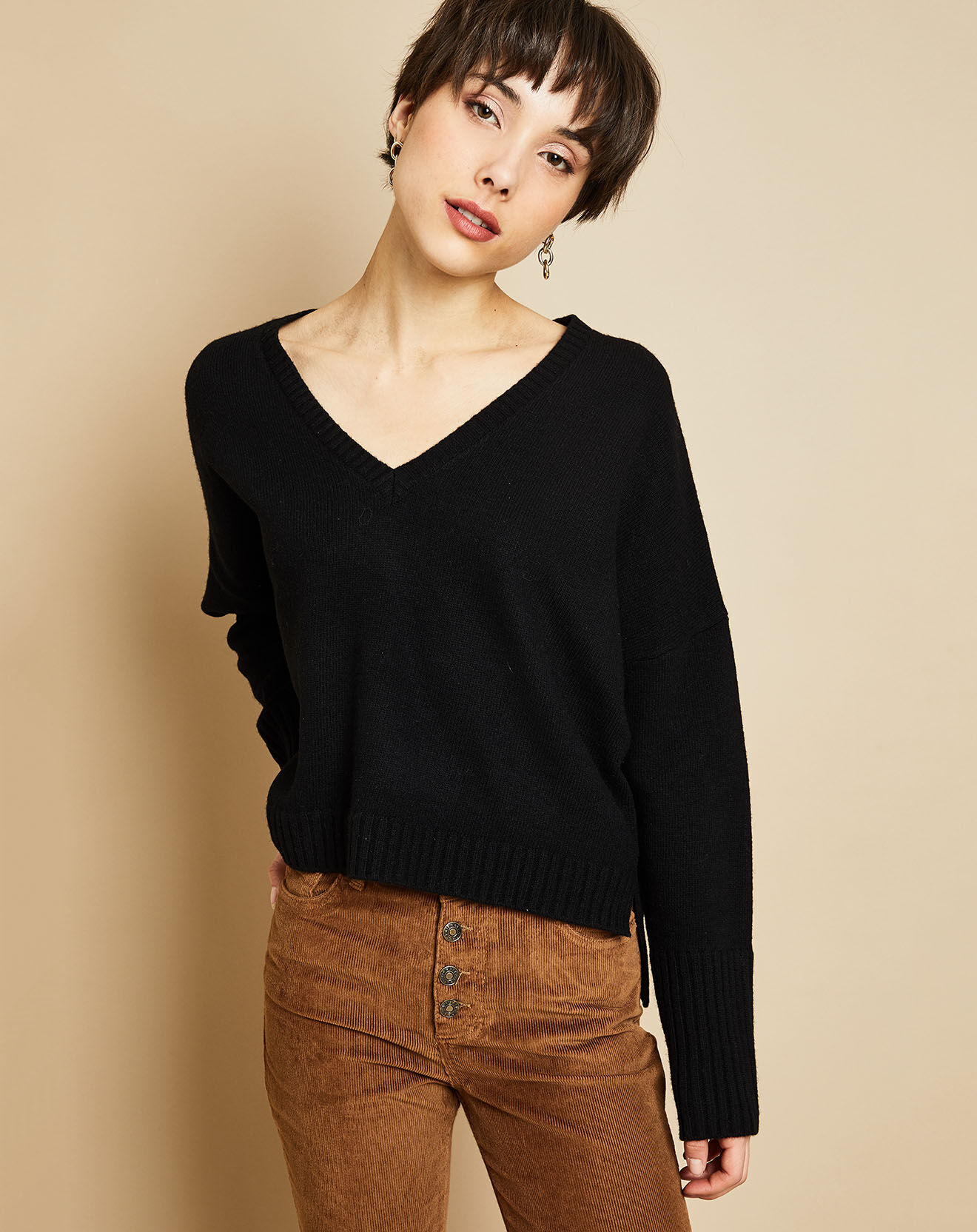 Belair Pull en Laine mélangée Peanuts noir