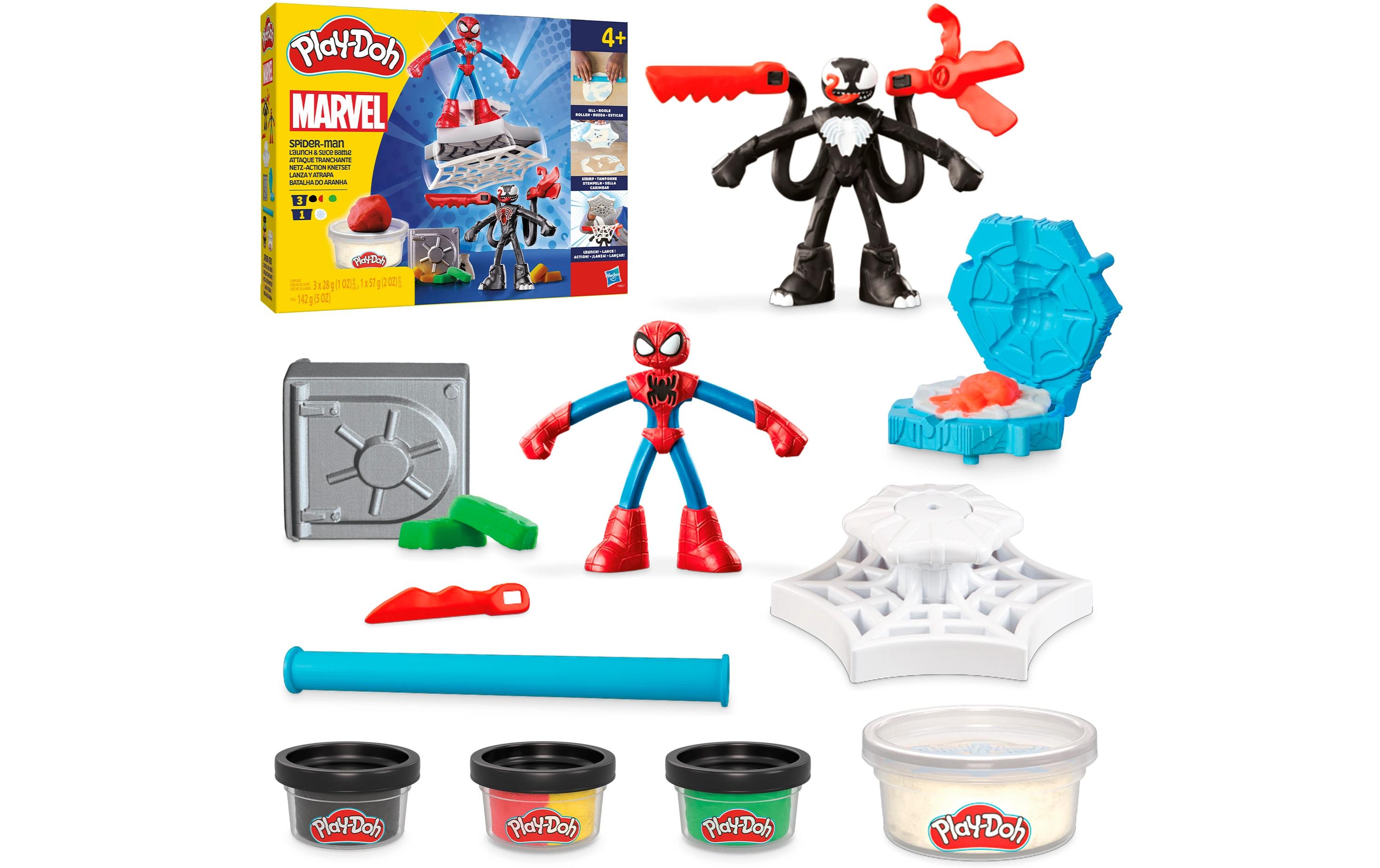 Knetspielzeug Marvel Spider-Man: Netz-Action KnetsetSpielset mit Actionfiguren, Knete und Accessoires