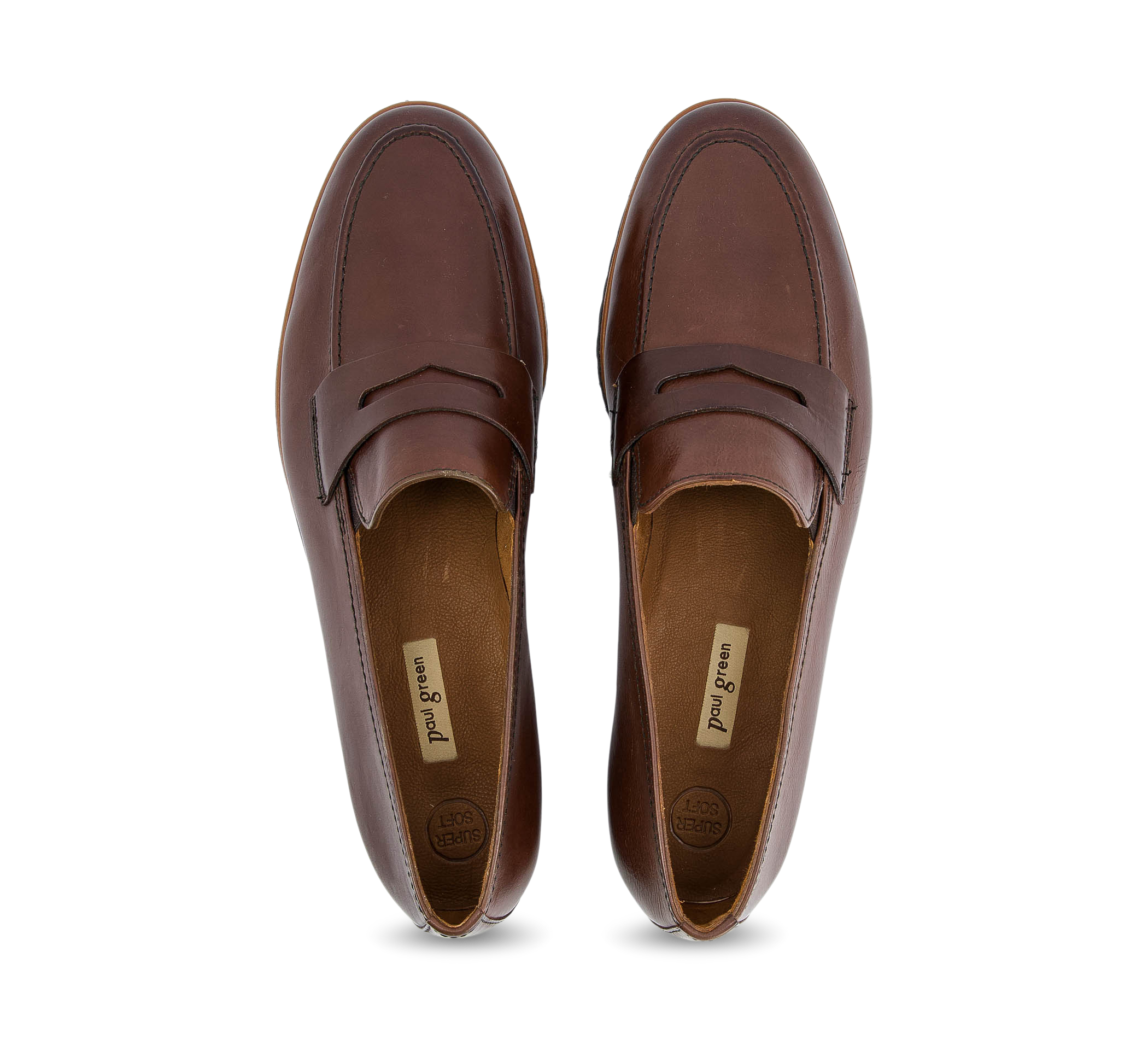 Paul Green Mocassins ungefüttert braun