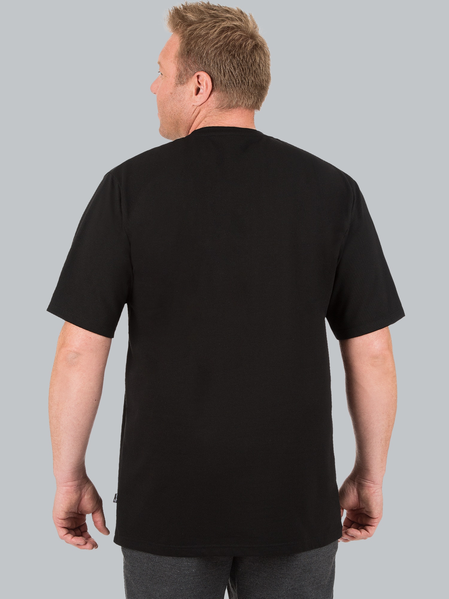 T-Shirt in Piqué-Qualität Schwarz