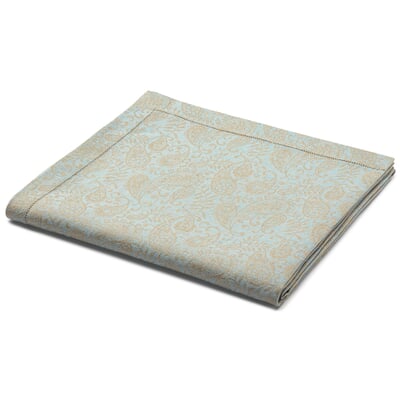 Tischdecke Jacquard Leinen, Blau