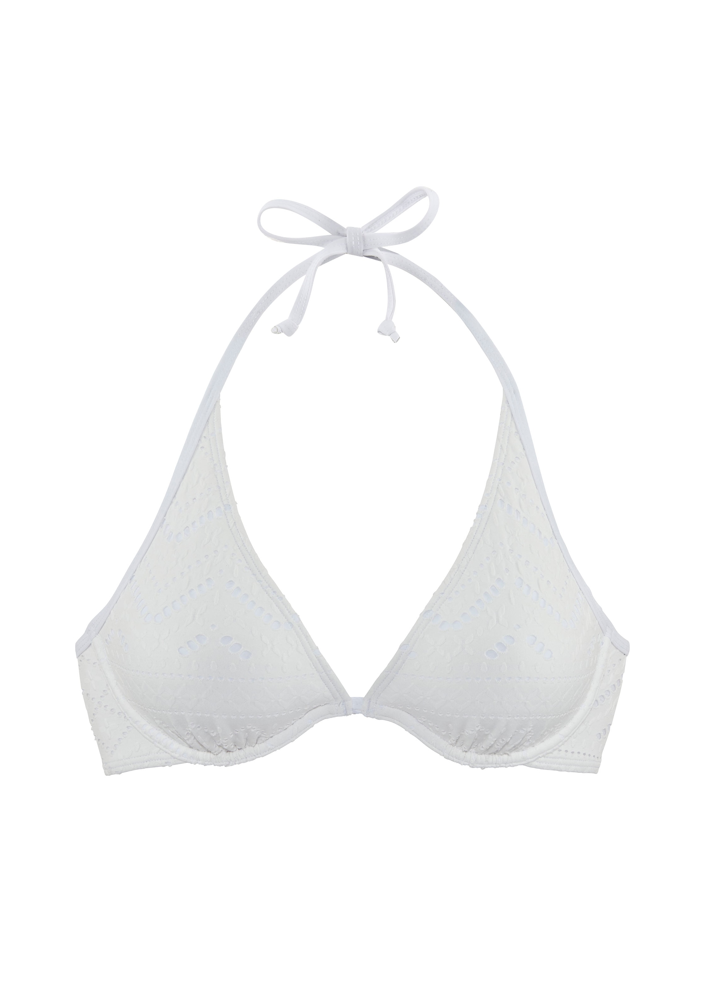 LASCANA Bügel-Bikini-Top »Omara«, mit Lochstickerei