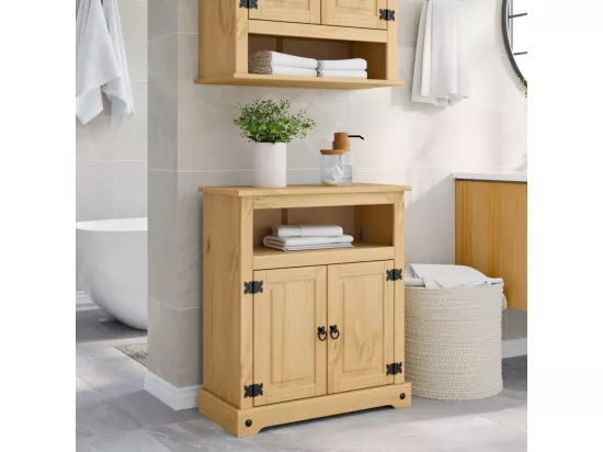 Armoire de salle de bain Corona 70x33x80 cm bois de pin massif