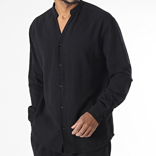 Ensemble Chemises Manches Longues Et Pantalon Noir