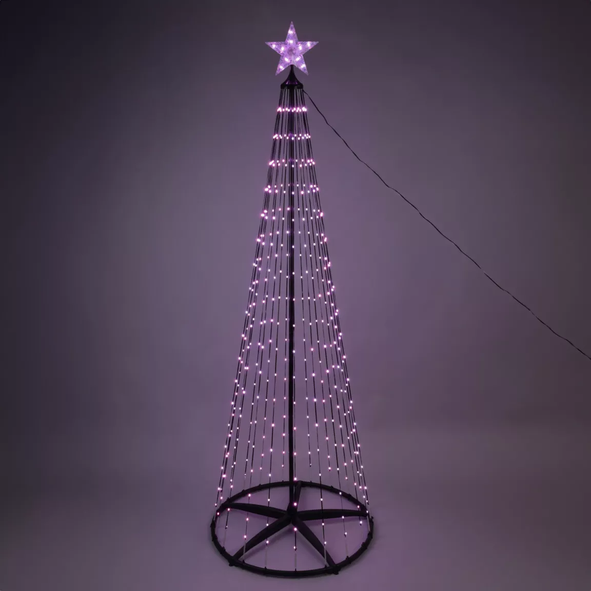 Cône lumineux Digital 154 Micro Led (H150 cm) Twinkling Noir et Multicolore
