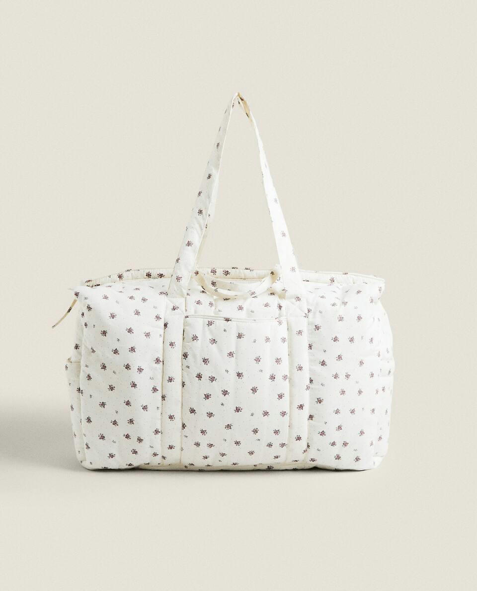 BOLSA DE MATERNIDADE INFANTIL COM ESTAMPA FLORAL