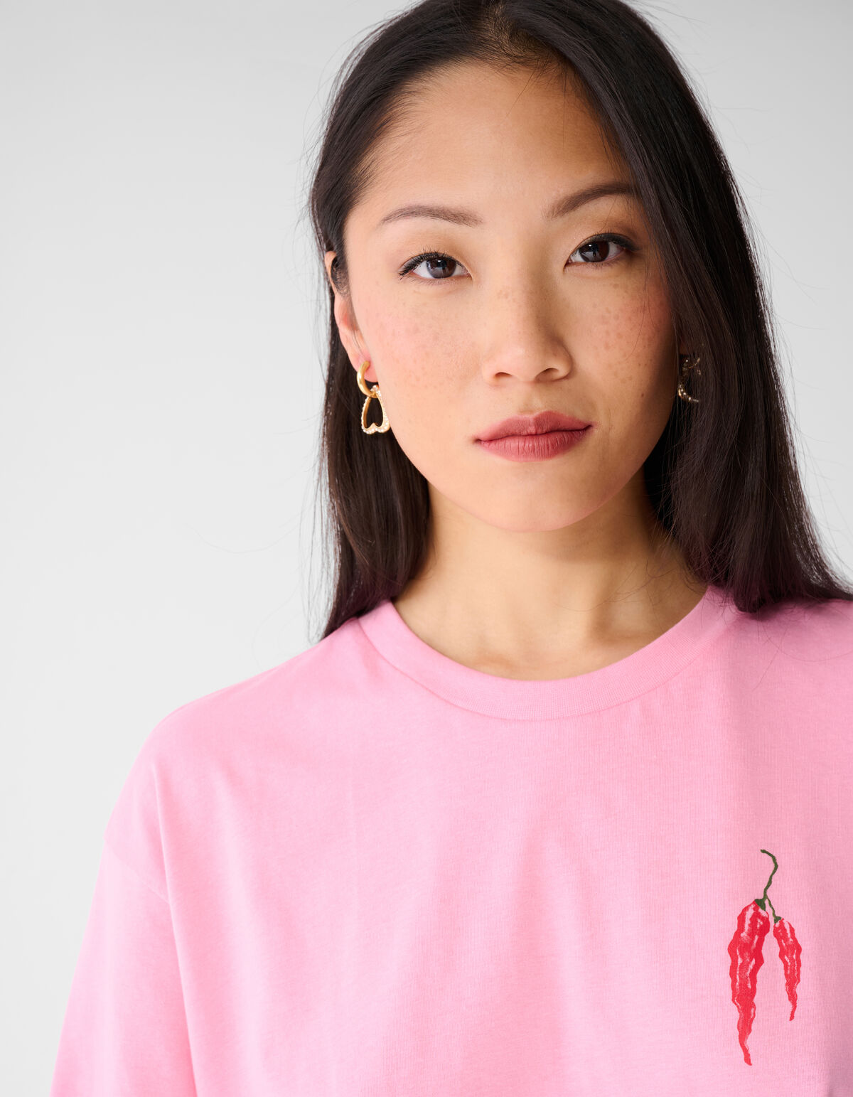 Pepper Artwork T-shirt Roze