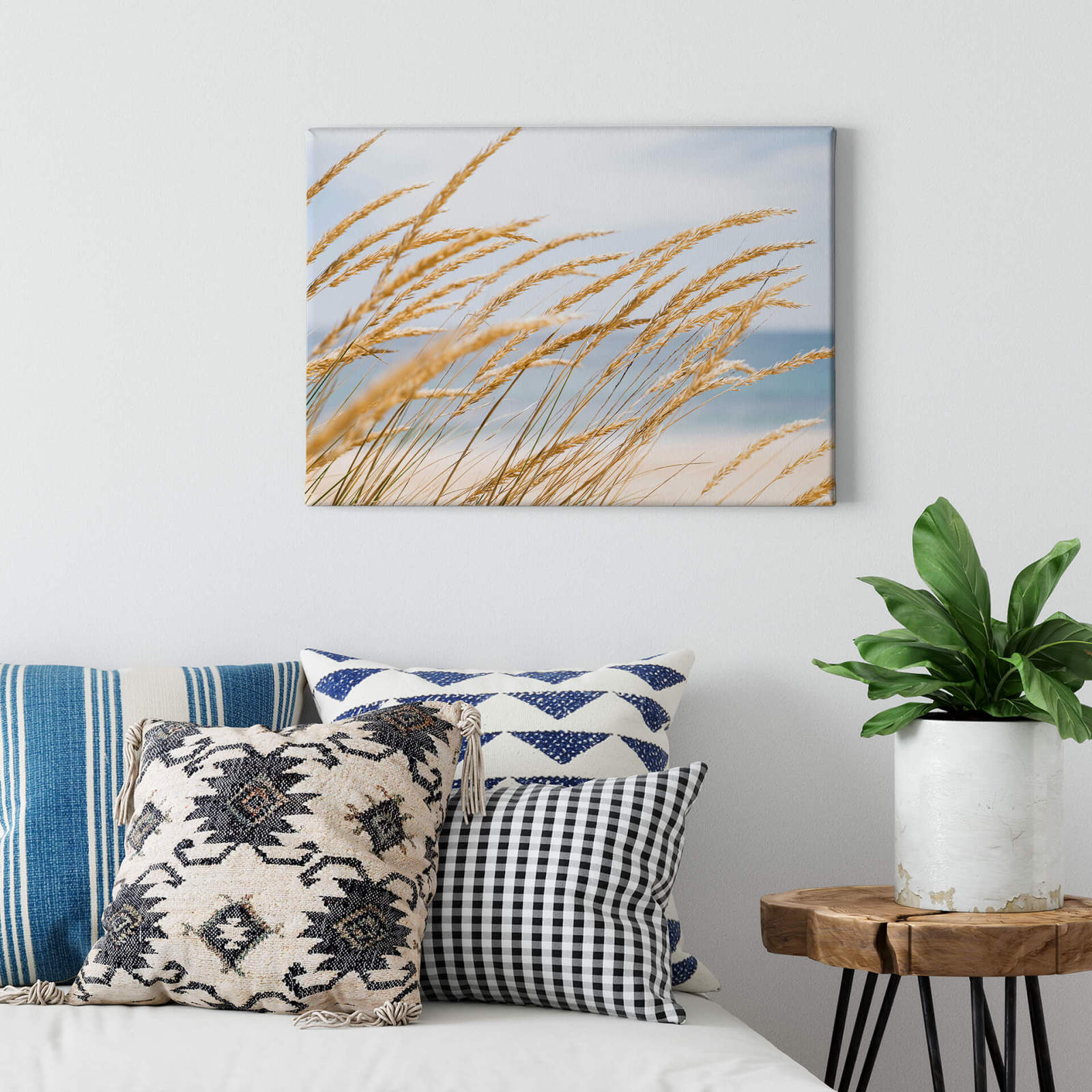 Leinwandbild DEICHGRAS - blau-beige - 70x50 cm