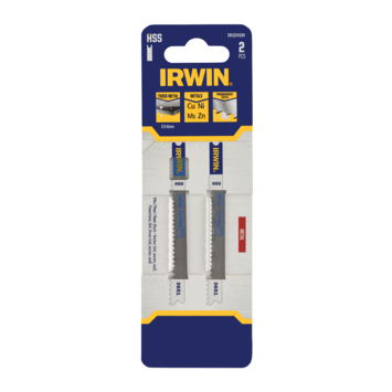 Irwin Pro decoupeerzaagblad U-aansluiting voor metaal - 2 stuks - tot 6 mm