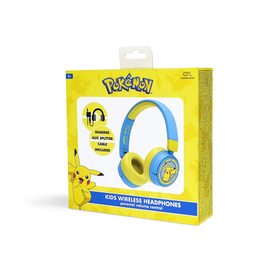 OTL - Bluetooth Hovedtelefoner m/Voksen Kontrol - Pokemon Pikachu