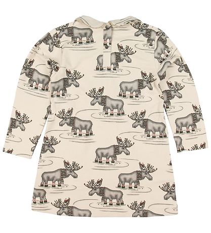En Fant Kleid - Beige m. Print