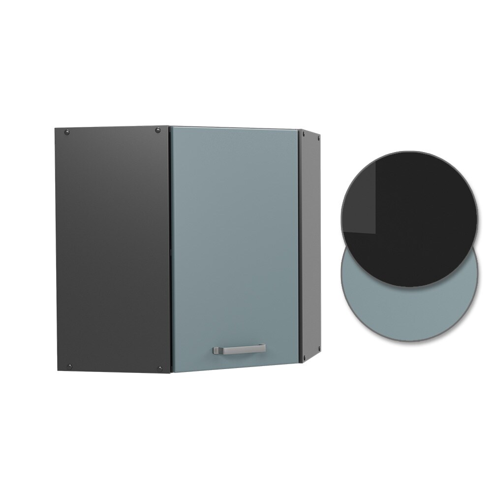 Vicco Eckhängeschrank Küchenschrank R-Line Solid Anthrazit Blau Grau 57 cm modern