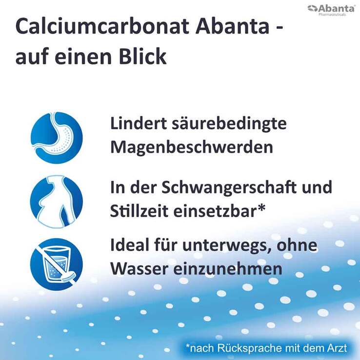 Calciumcarbonat Abanta 500 mg Kautabletten, 200 St