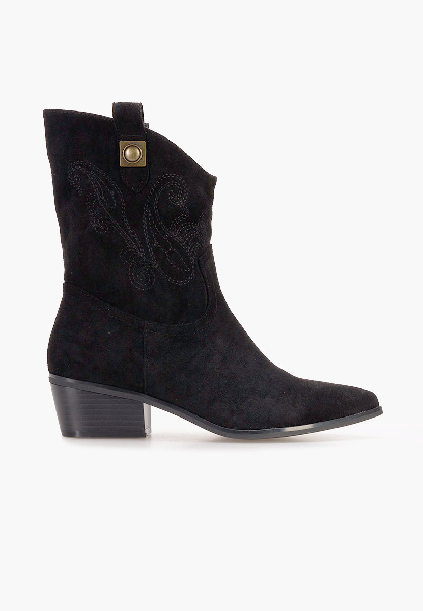 Bottes cowboy femme noires Avilina