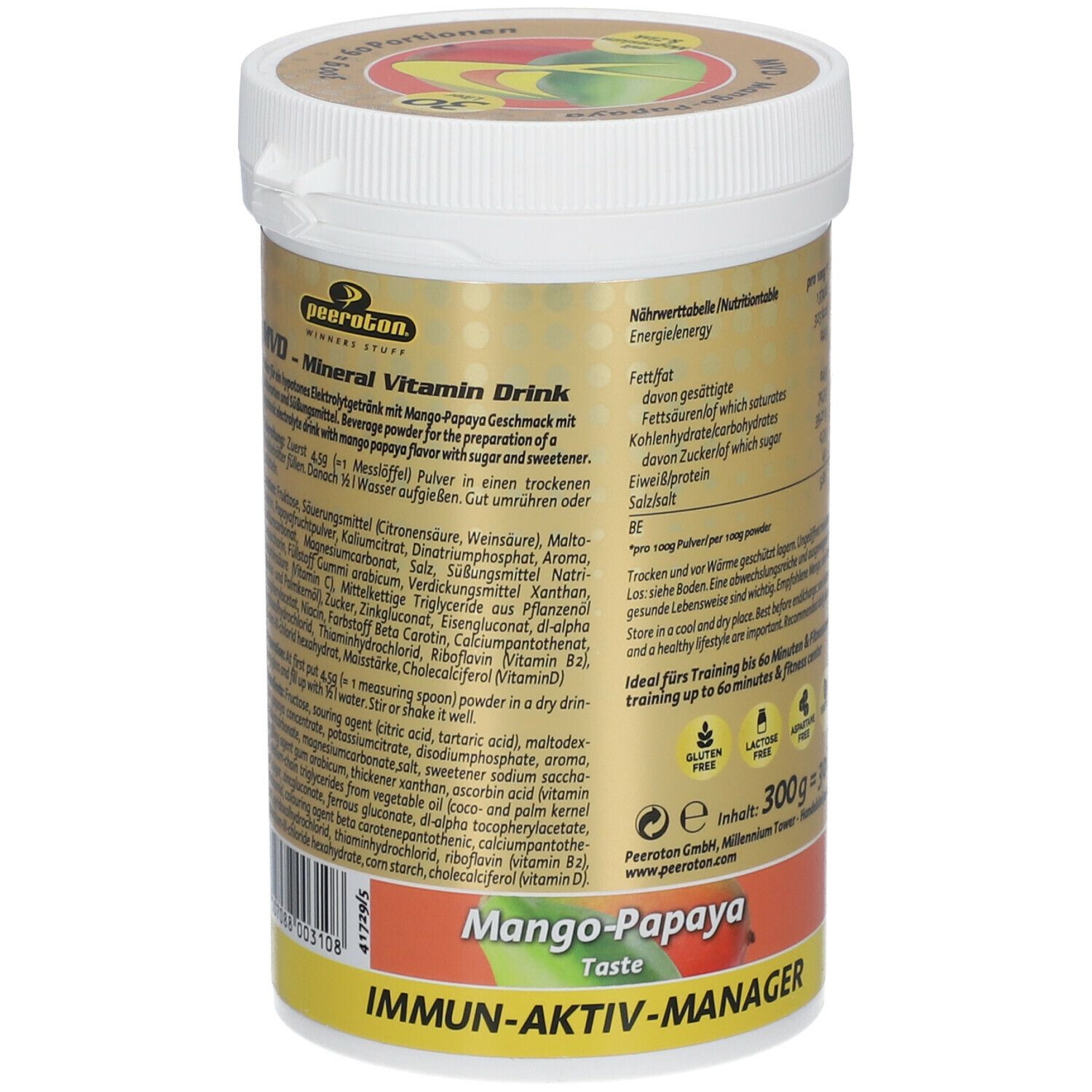 peeroton® MVD Mineral Vitamin Drink Mango Papaya