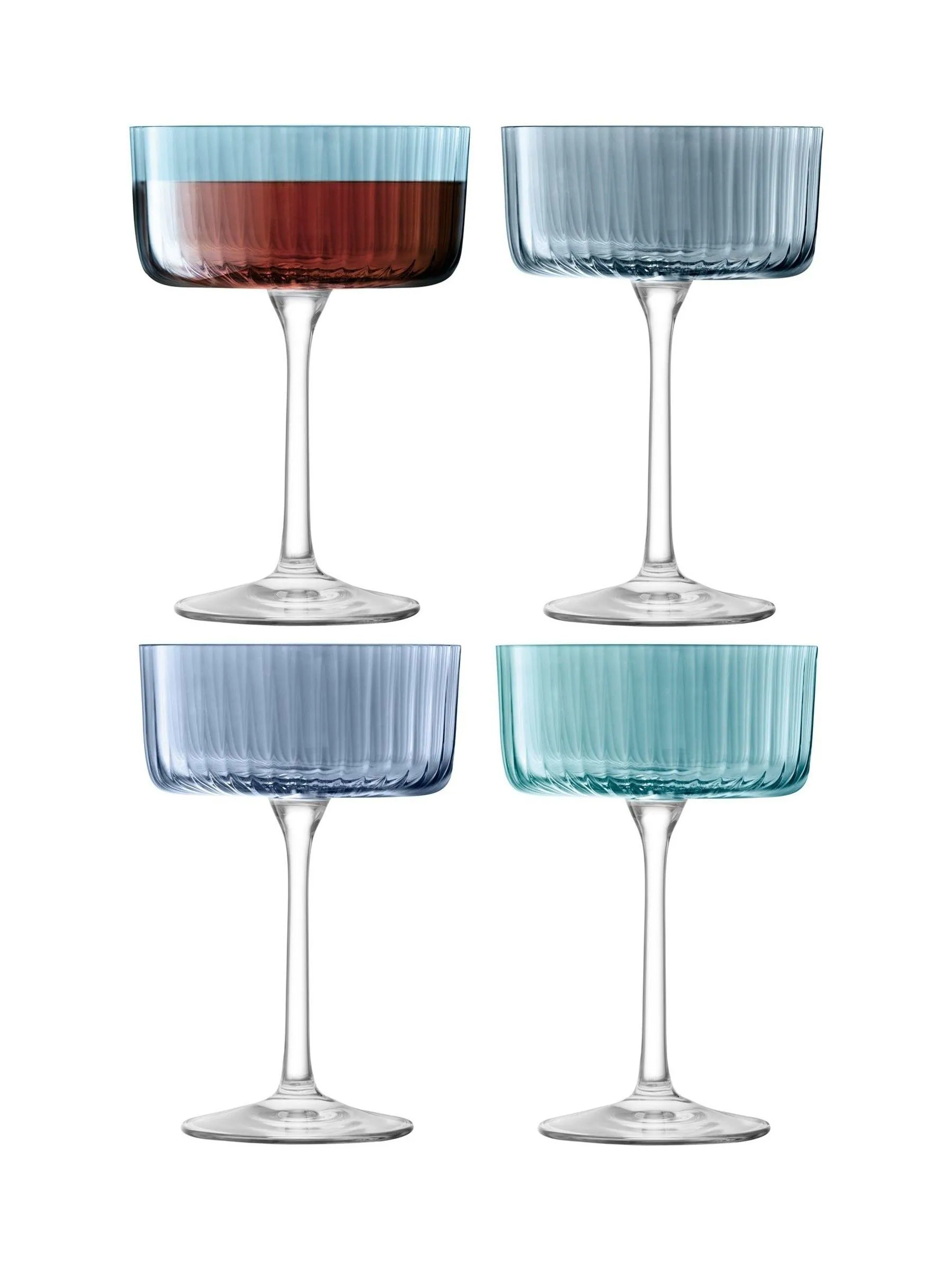 LSA International Gems diverse set champagnecocktailglazen van 230ml