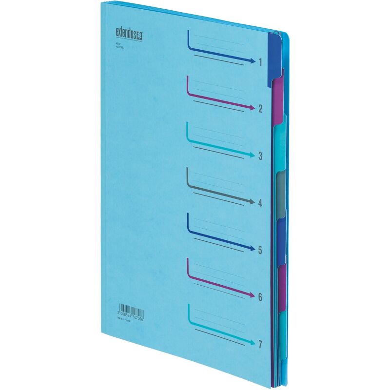 Trieur carte Extendos 7 divisions couleur